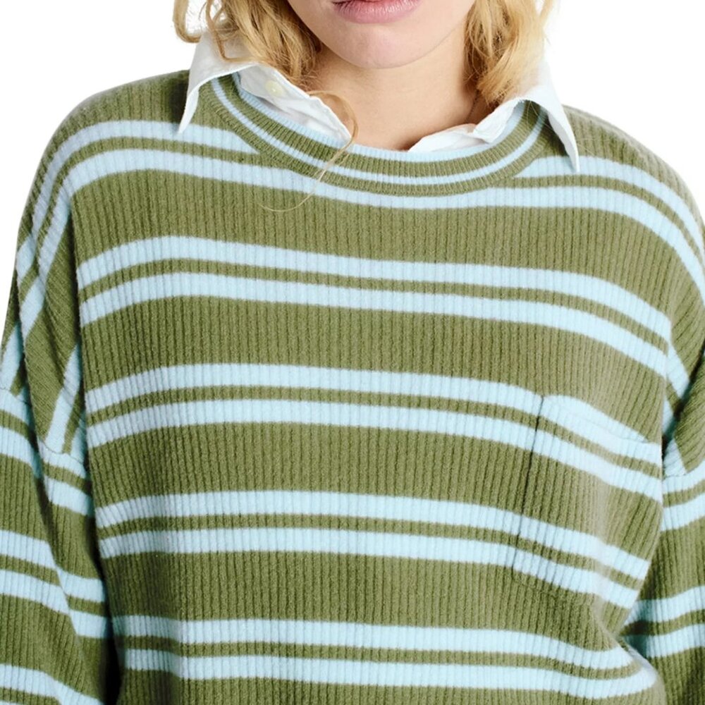 American Vintage Cropped Striped Wool Sweater